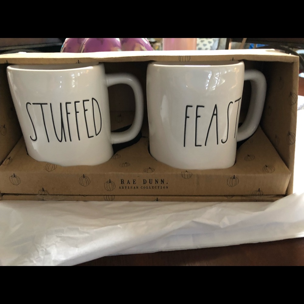 Rae Dunn Thanksgiving mug set